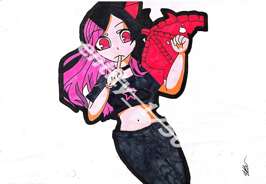 Dessin « Ange Rose »