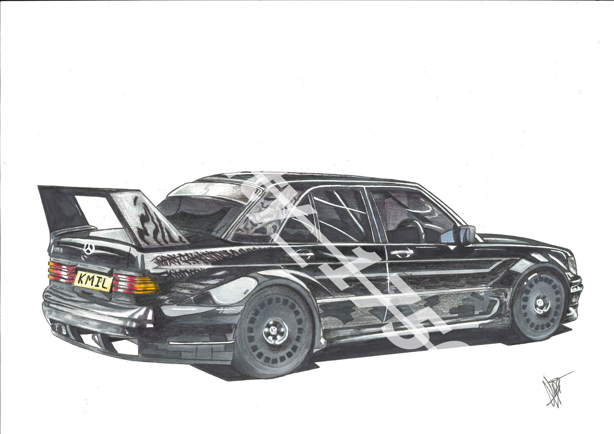 Dessin « Mercedes 190 Evo II »