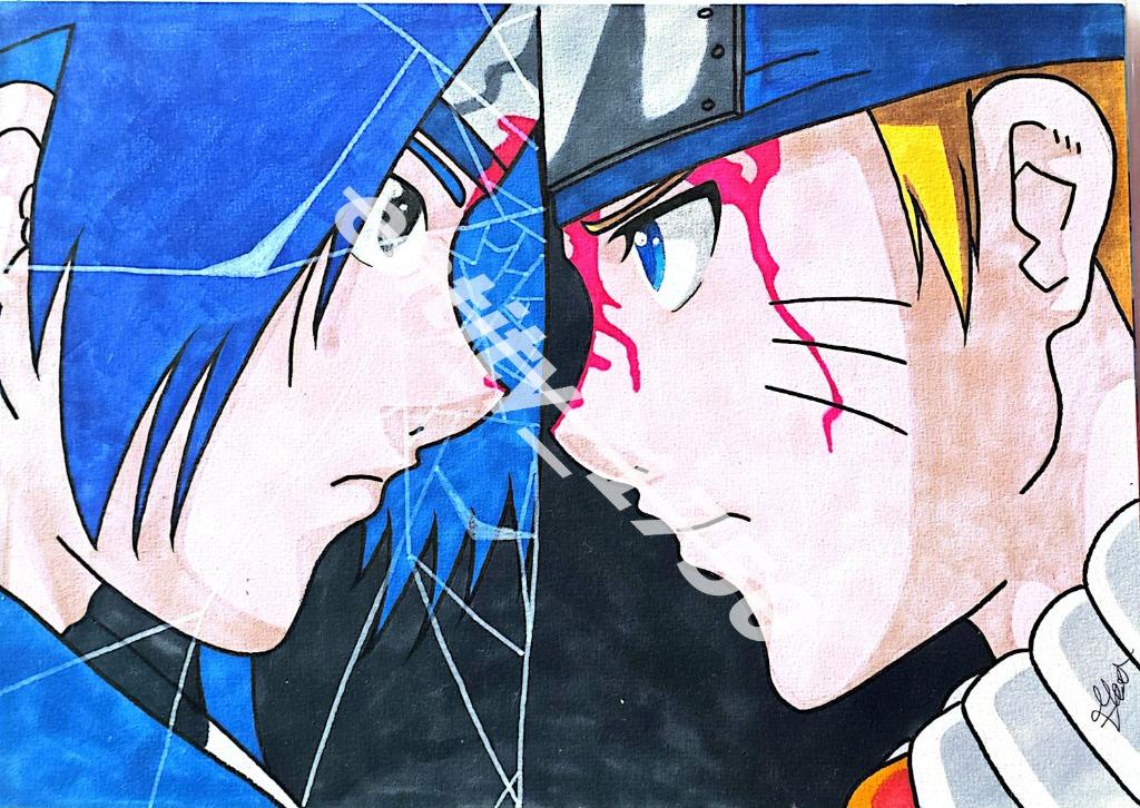 Dessin « Sasuke vs Naruto »